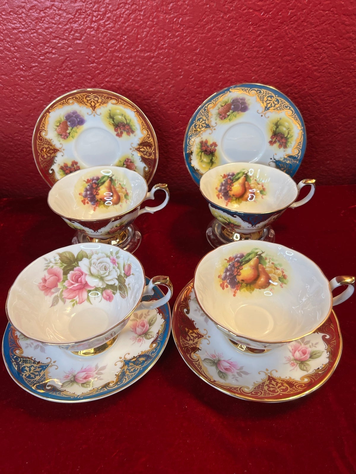 vintage rare elizabethan english fine bone china wide rim cup and saucer