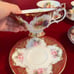 vintage rare elizabethan english fine bone china wide rim cup and saucer