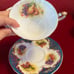 vintage rare elizabethan english fine bone china wide rim cup and saucer