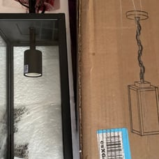Pia Ricco Outdoor Pendant Light, Modern Matte Black Adjustable Exterior Hanging