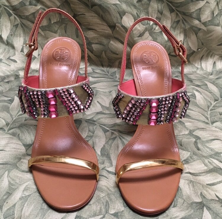 Tory Burch Delaney Embellished Heels