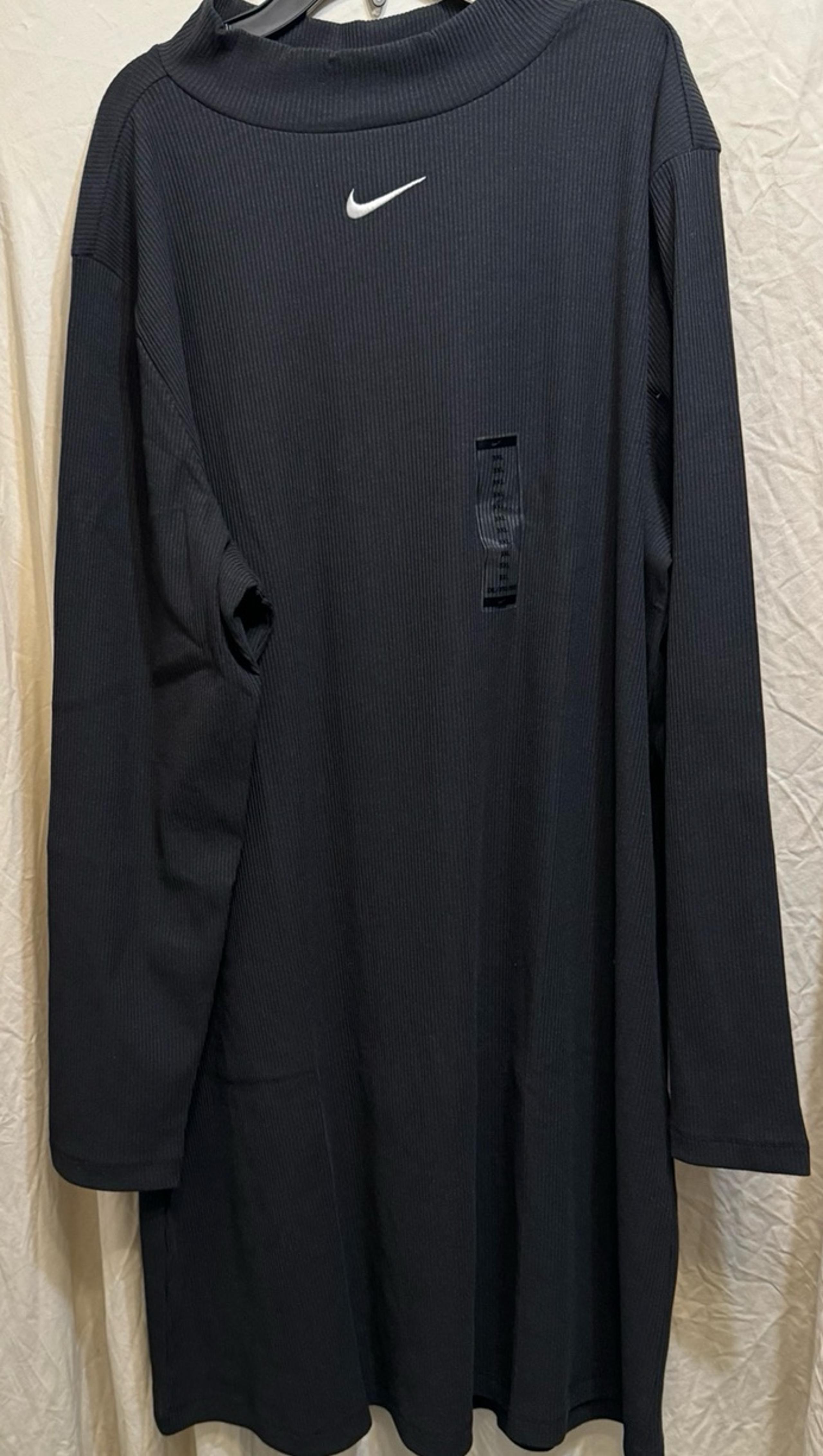 NIKE LONG-SLEEVE MOCK-NECK DRESS DR5634-010 Size 3XL $90