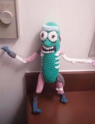 Pickle Rick crochet