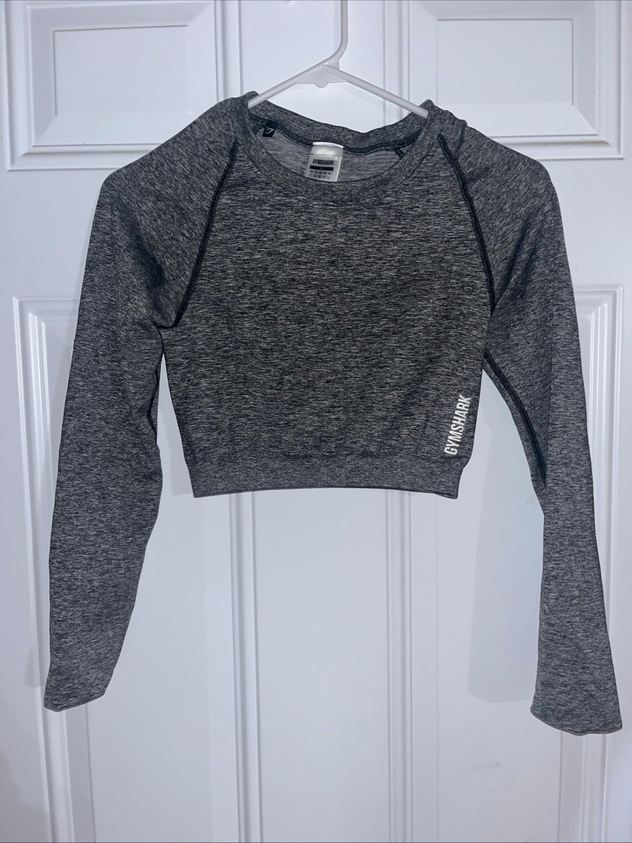 Gymshark Adapt Seamless Crop Top S Gray Comfort Stretch Gym Active Wear Running
