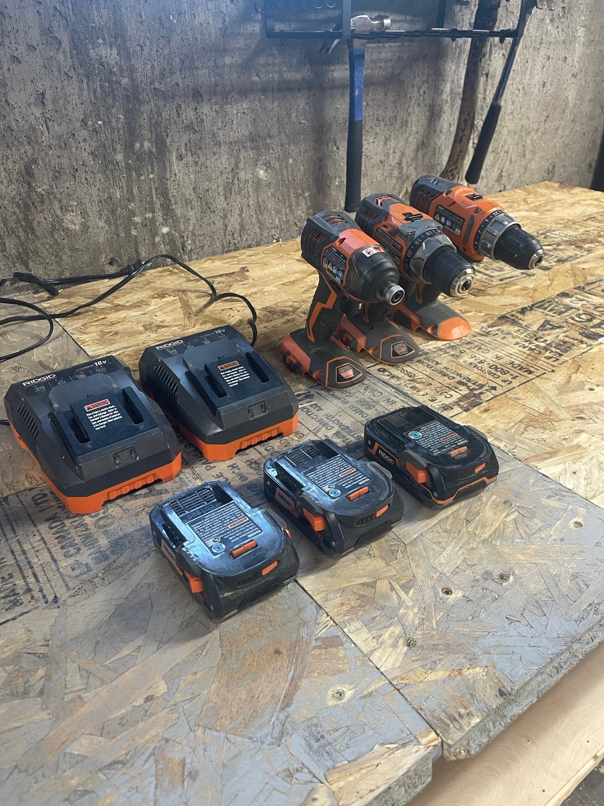 Ridgid Drills and Batteries (LOT)