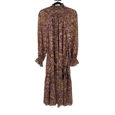Cinq a Sept dress Amari rose print long sleeve chiffon midi size 2