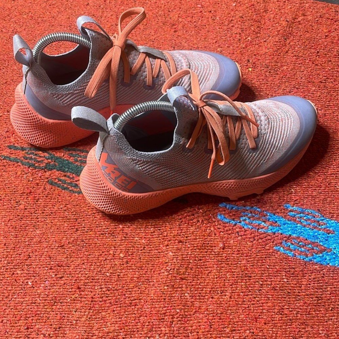 REI CO-OP Flash Swiftland MT Trail Womens Size 8.5 Grey Orange Trail Shoes