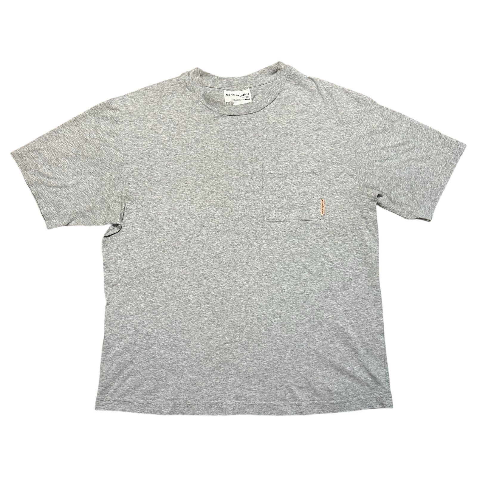 Acne Studios Gray Boxy Pocket Crew Neck T-Shirt, XXS