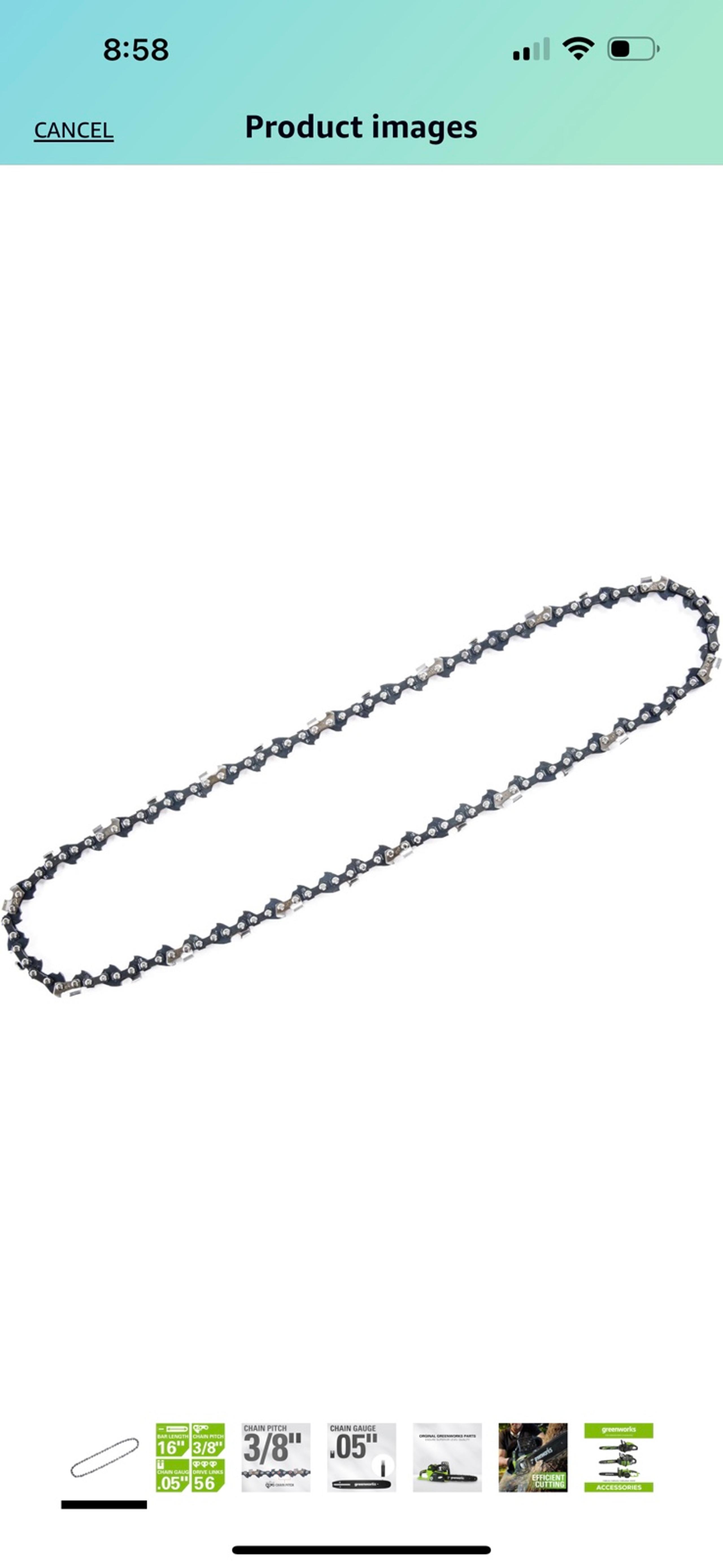 New Greenworks 16-Inch Chainsaw Chain 2904402