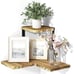 New 2-Tier Rustic Wood Wall Mounted Corner Shelf for Bedroom Storage or Decor