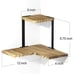 New 2-Tier Rustic Wood Wall Mounted Corner Shelf for Bedroom Storage or Decor