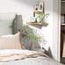 New 2-Tier Rustic Wood Wall Mounted Corner Shelf for Bedroom Storage or Decor