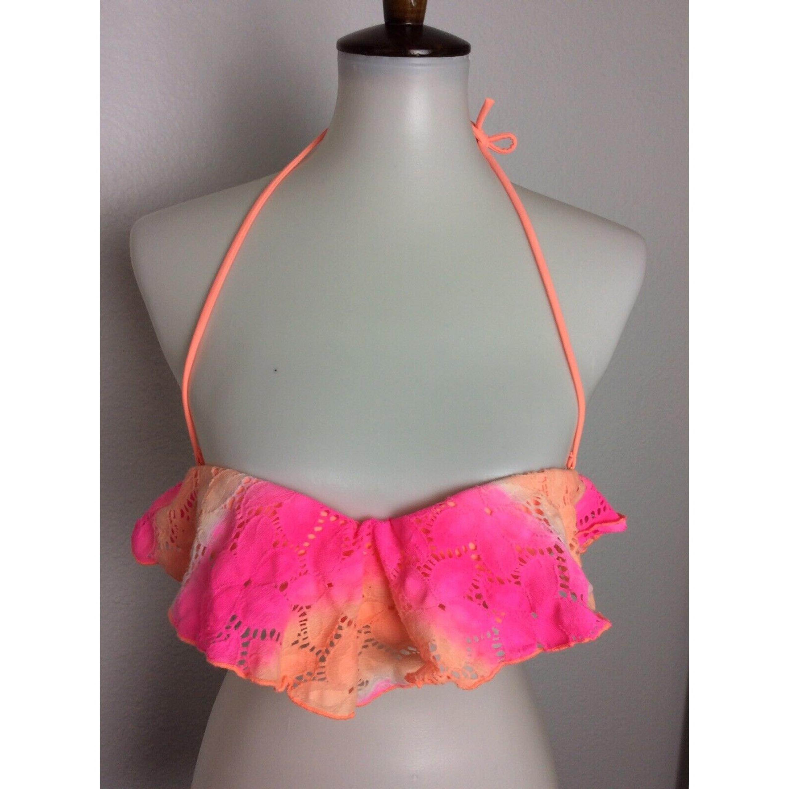 Victoria's Secret Bikini Top Floral Eyelet Ombre Swimwear