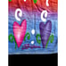 Vtg Brighton Jewelry Beach Towel Bath Logo 1990s Hearts Swirls Flowers