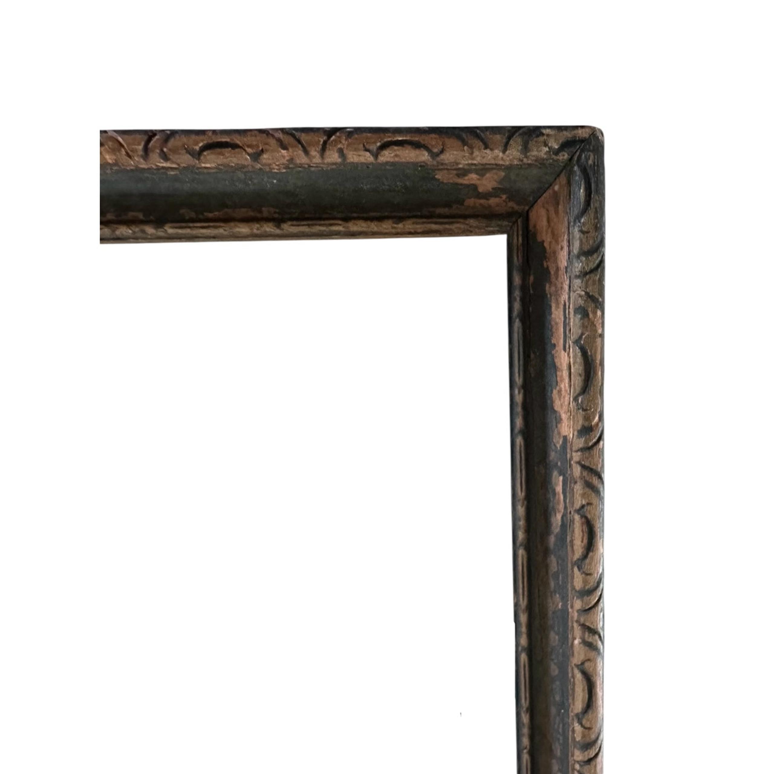 Carved Rustic Wooden Frame Wood vintage antique 5x7 minimal earthy Adirondack
