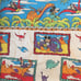 Disney VTG Mickey Minnie Caveman Dinosaur Prehistoric Bedspread Blanket 72x84”