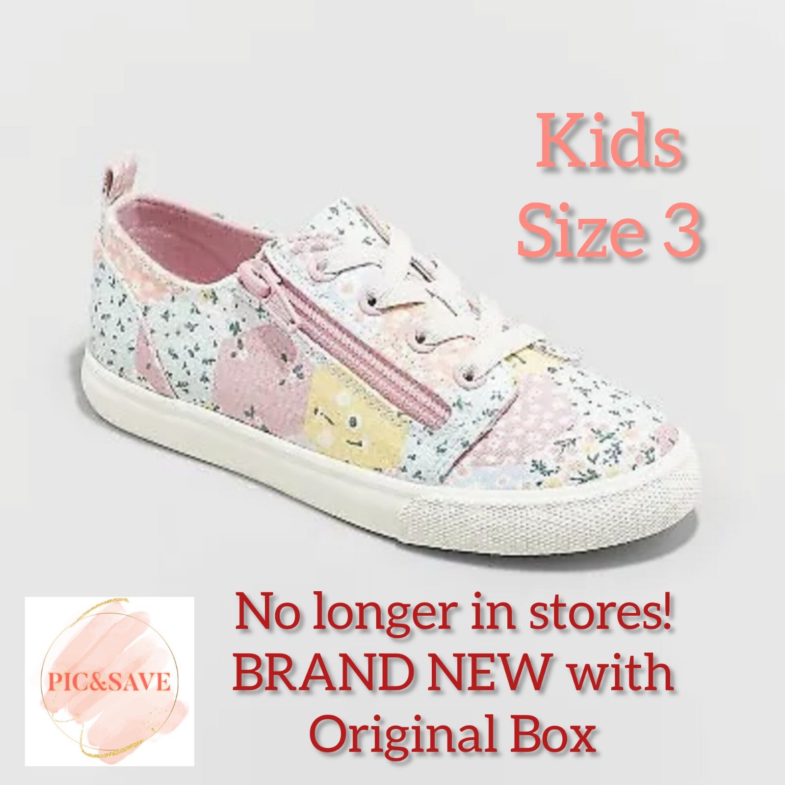No longer in stores! Kids' Lucian Double Zipper Sneakers, Cat & Jack Size kids 3