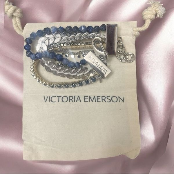 Victoria Emerson Four Strands Stacking Bracelets with dust bag