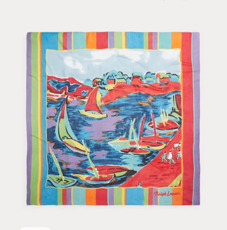 Vintage Ralph Lauren silk scarf NWT