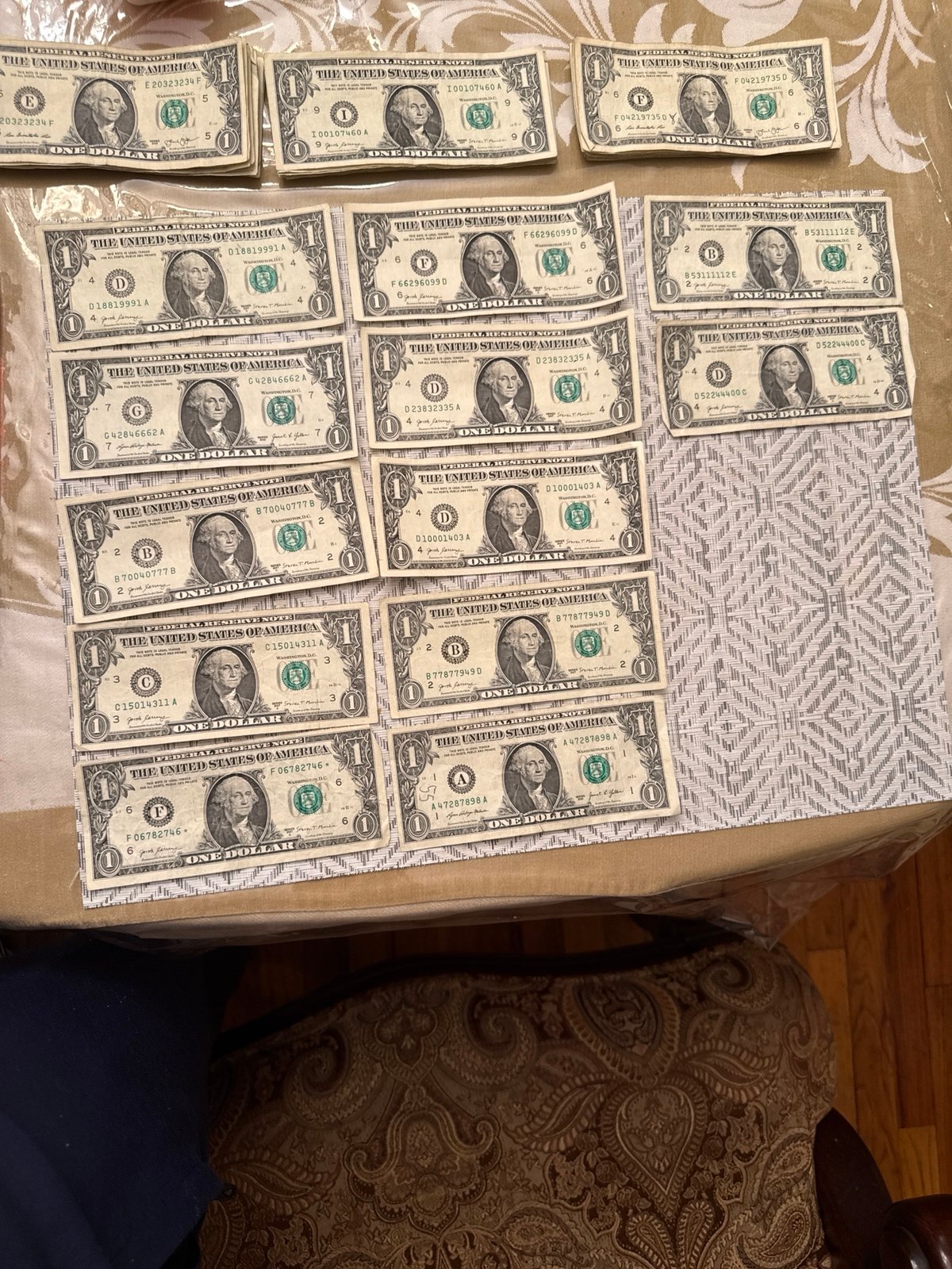 Rare Collectible One Dollar Bill Notes (Lot of 12 1 Bill Notes)