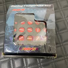 20PCs Red Rays Style Lug Nuts M12x1.25