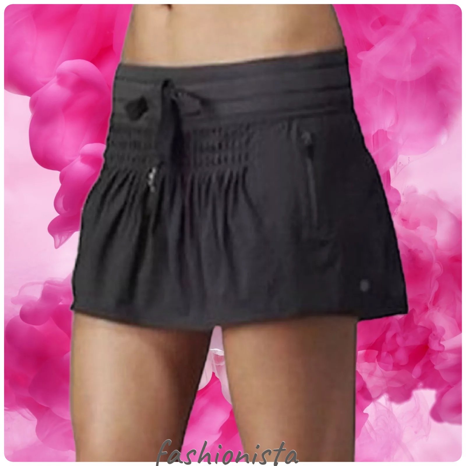 Lululemon Run Revitalize Lined Tennis Skirt Skort Charcoal Womens Size 8