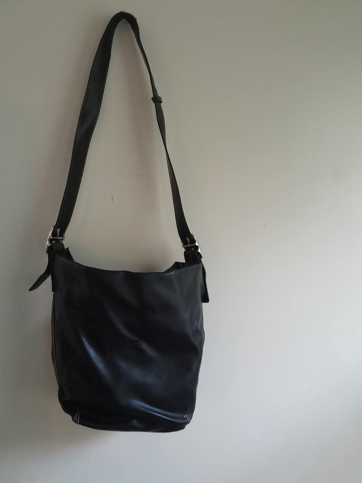 Vtg 90s Y2K Coach Legacy Black Leather Soho Bucket Bag Shoulder Bag Purse