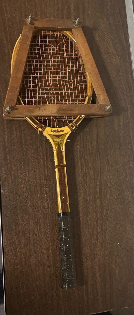 Antique tennis racket