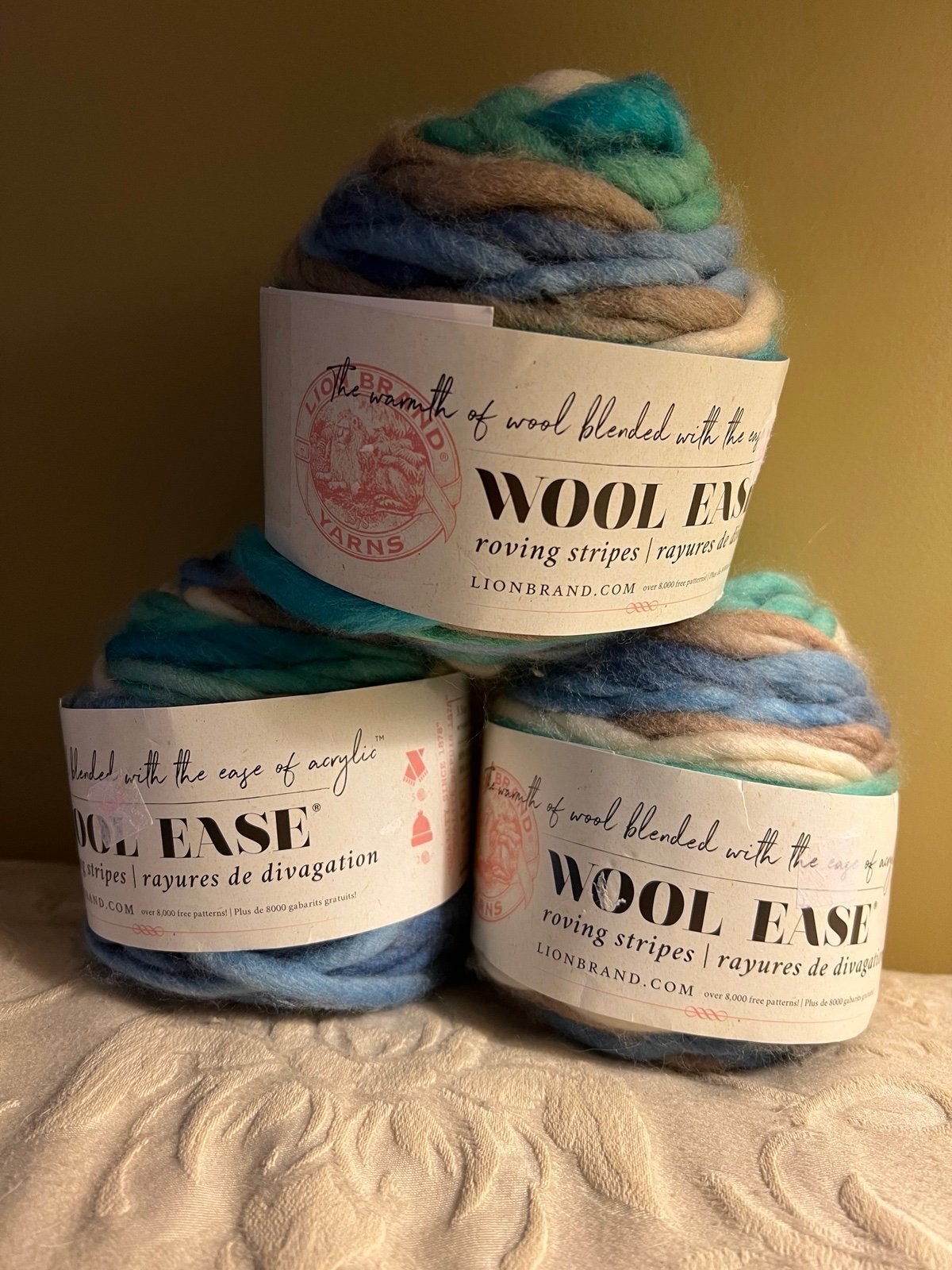 Lion Brand Yarns Wool-Ease® Roving Yarn Flannel 6 skeins