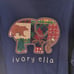 NEW Ivory Ella Womens Cozy Quilt Elephant Oversized Hoodie Sweatshirt NWT M Navy