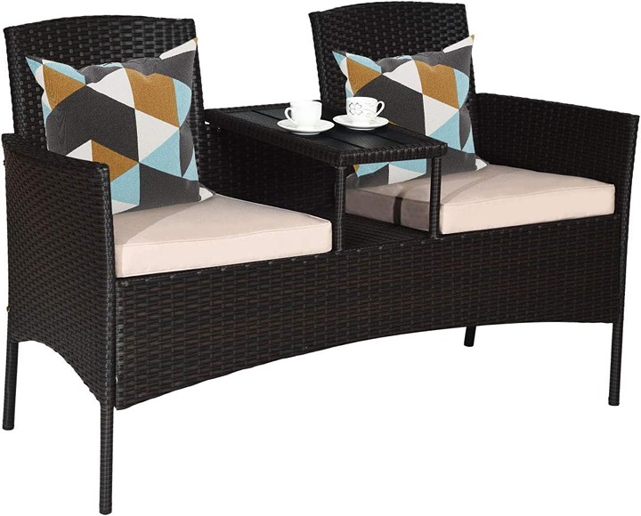 Wicker Patio Conversation Furniture Set