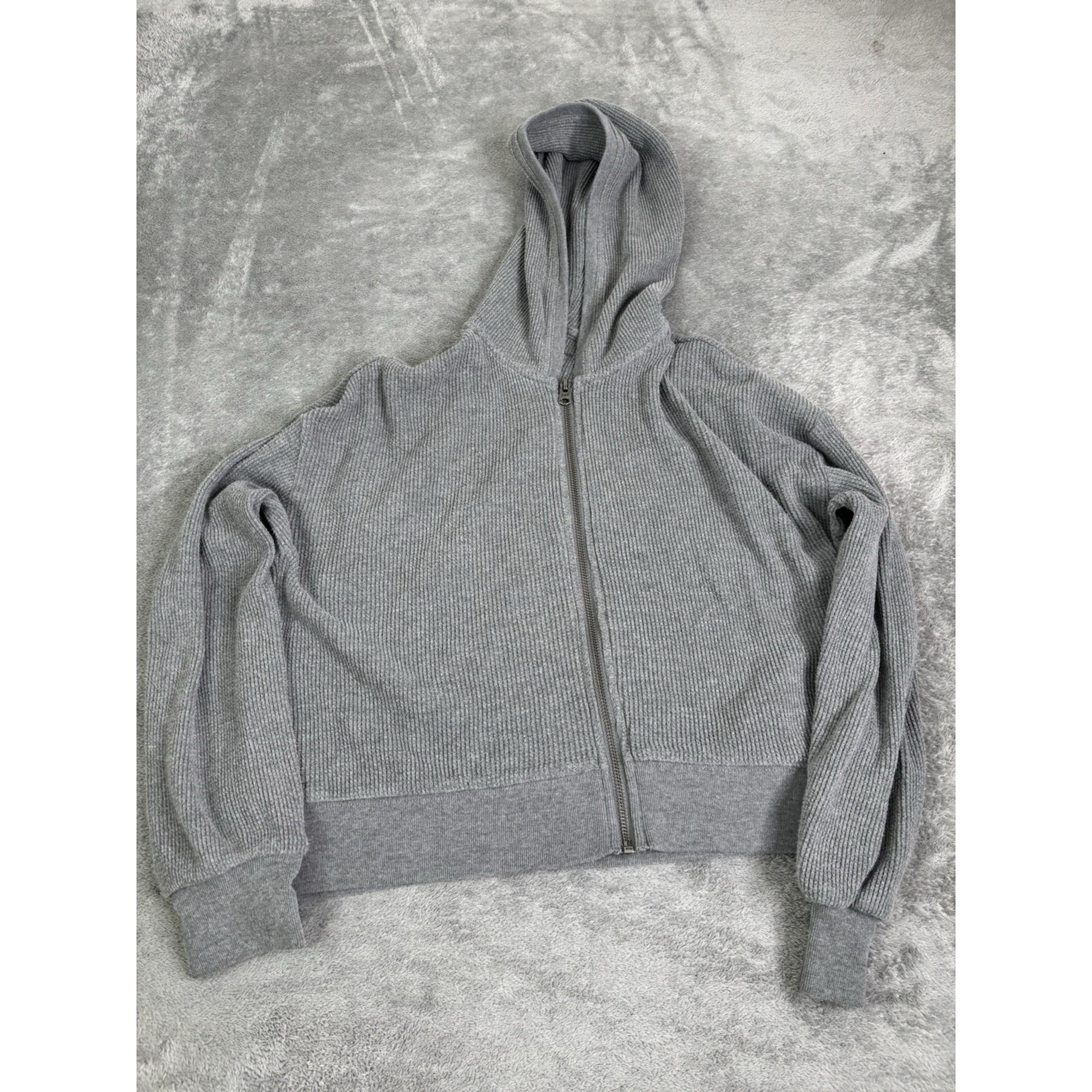 Abercrombie & Fitch Full Zip Cropped Hoodie Women's Size Small Gray