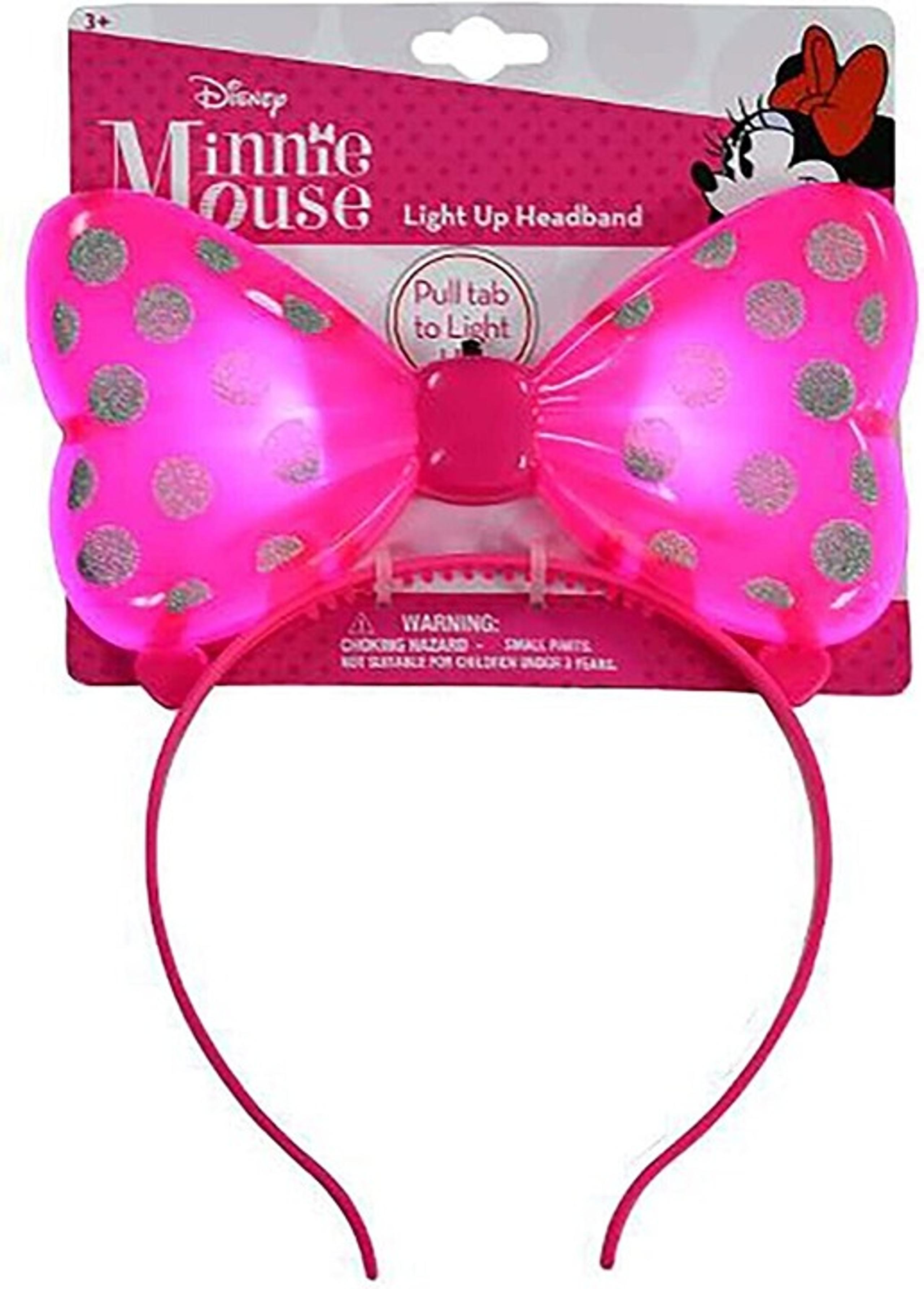 Disney Minnie Mouse Light Up Headband, Pink Polka Dot OSFM