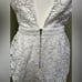 Anthropologie Endless Rose white embroidered floral vneck open back midi dress