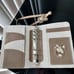 Customized leather wool planner cover, A6/MED XL/Franklin Covey