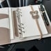 Customized leather wool planner cover, A6/MED XL/Franklin Covey
