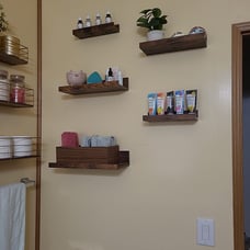 Upsimples Home Floating Shelves for Wall Décor Storage, Set of 5, Wood for Bedro