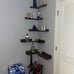 Upsimples Home Floating Shelves for Wall Décor Storage, Set of 5, Wood for Bedro