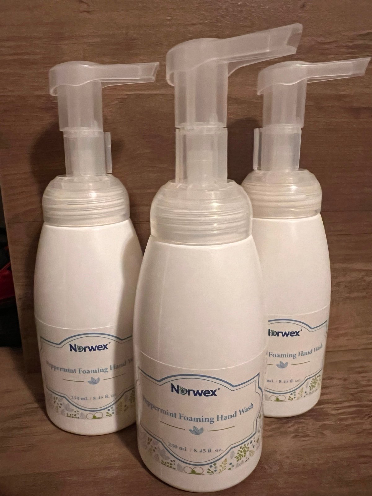 Pack of 3 limited edition Norwex Peppermint foaming hand soap!