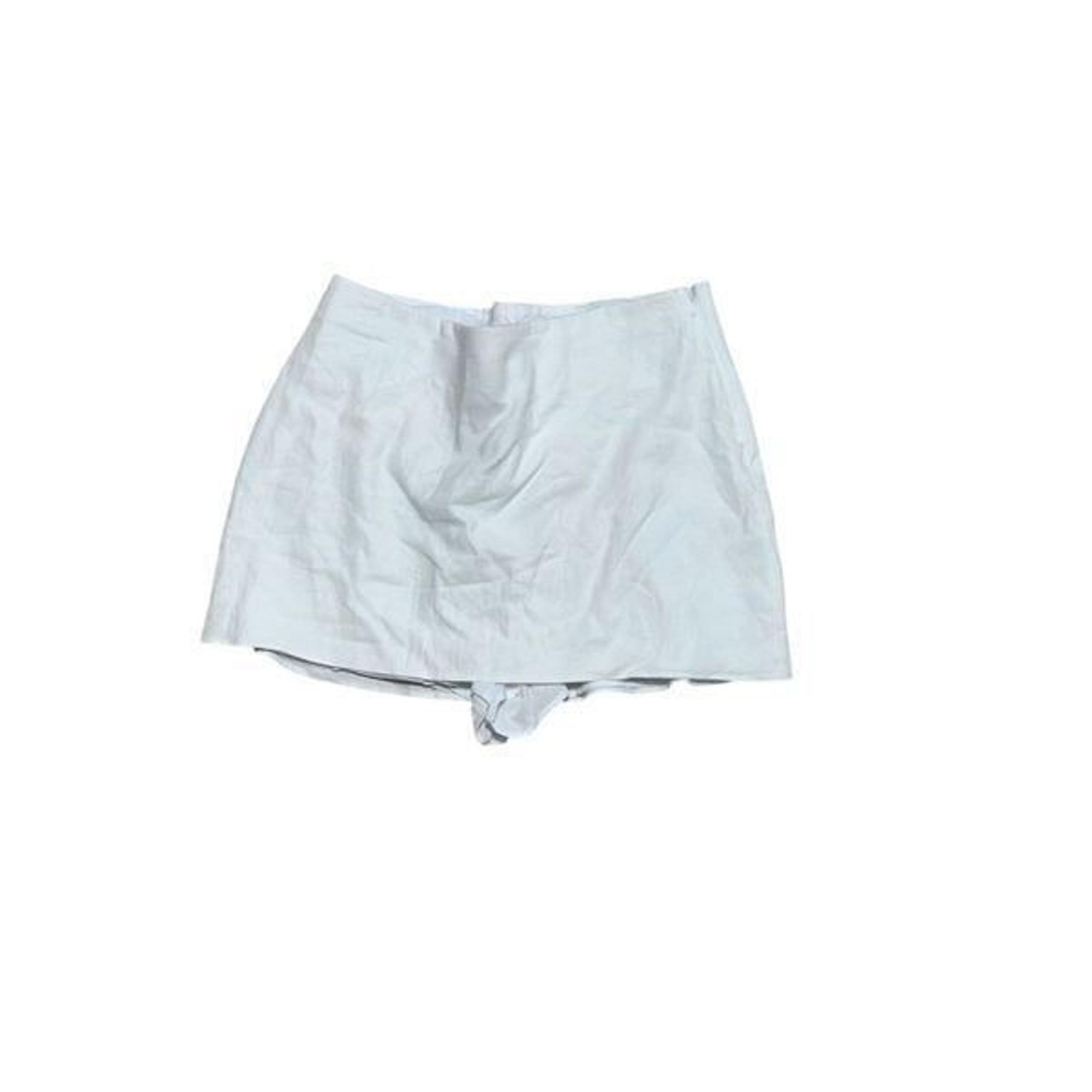 BEAUTIFUL Mini Skirt in off White Linen Size large Retail $108 - Show Me Your MuMu