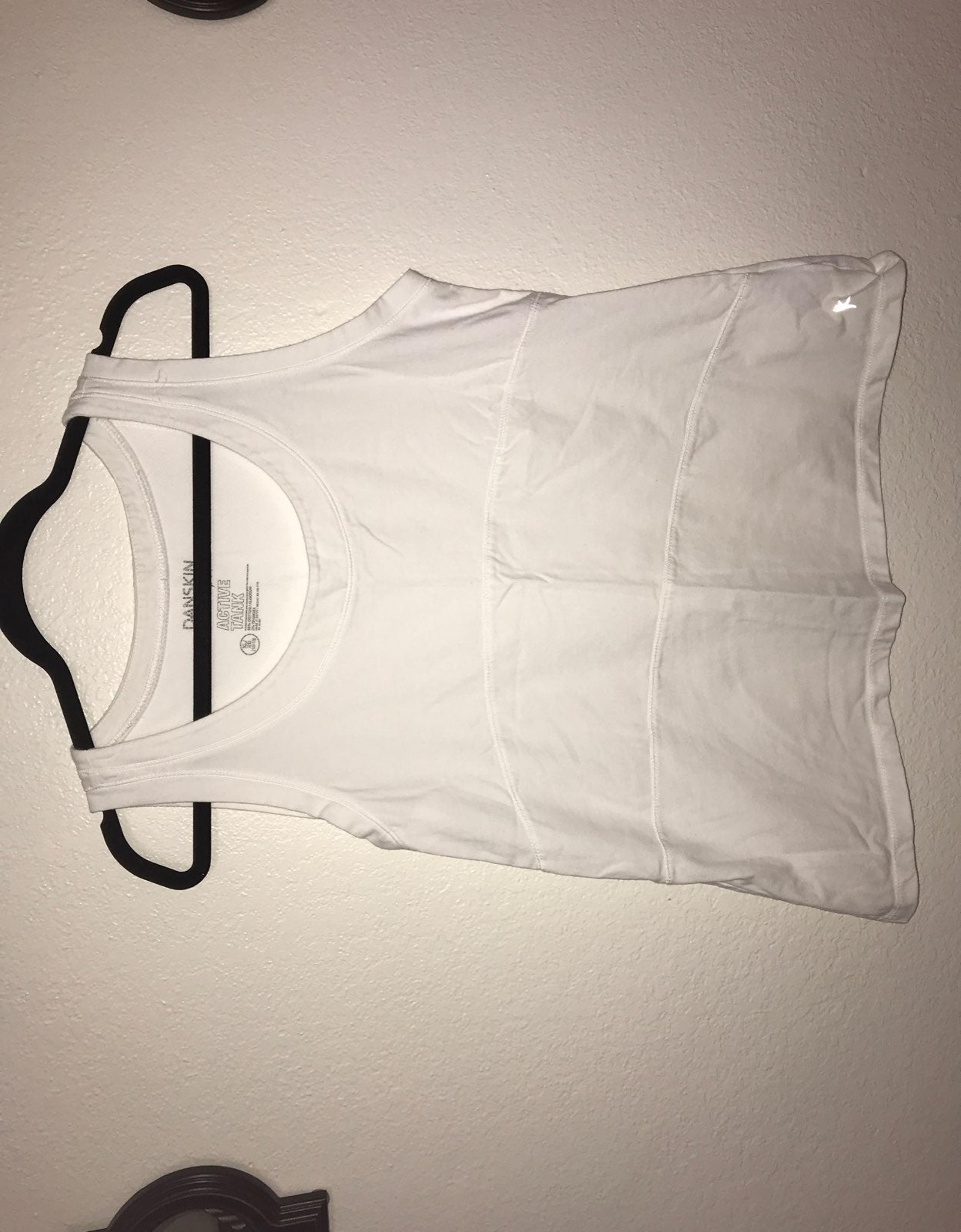 Danskin womens white active wear tank XL