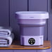 Portable Mini 2.11gal Folding Automatic Washing Machine, Multi-functional