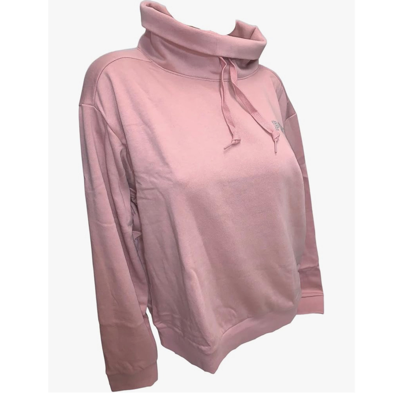 Victoria’s Secret PINK Lounge Cowl Neck Sweatshirt Rhinestones Color Pink/Silver