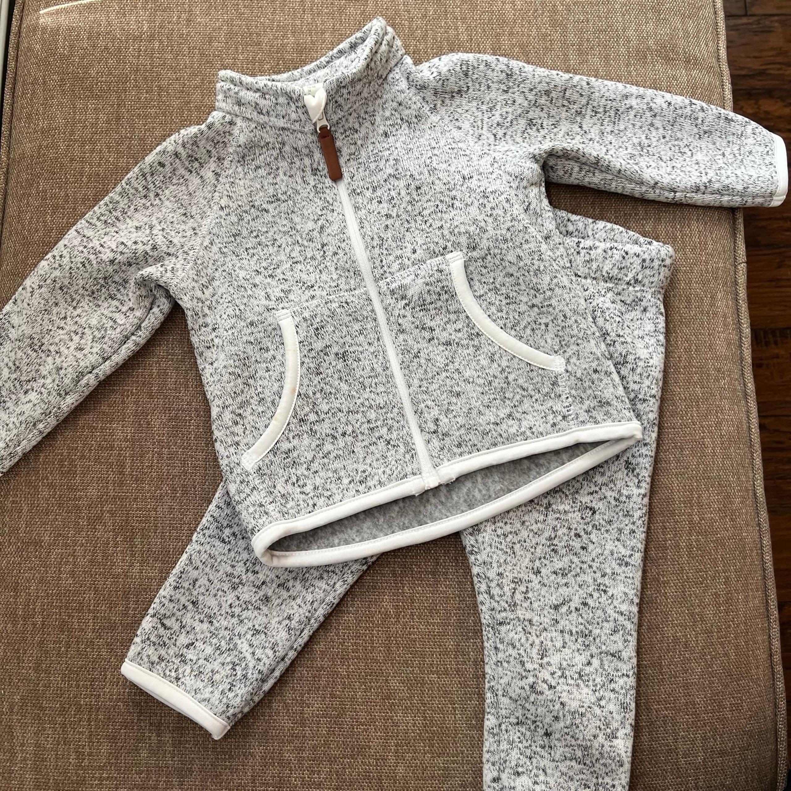 H&M Matching Set Grey Jacket & Pants Baby Boy 9M