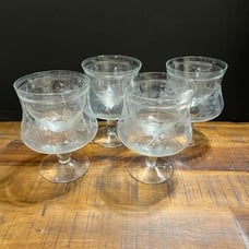 Avitra Crystal Duncan Pattern Shrimp Cocktail Glasses