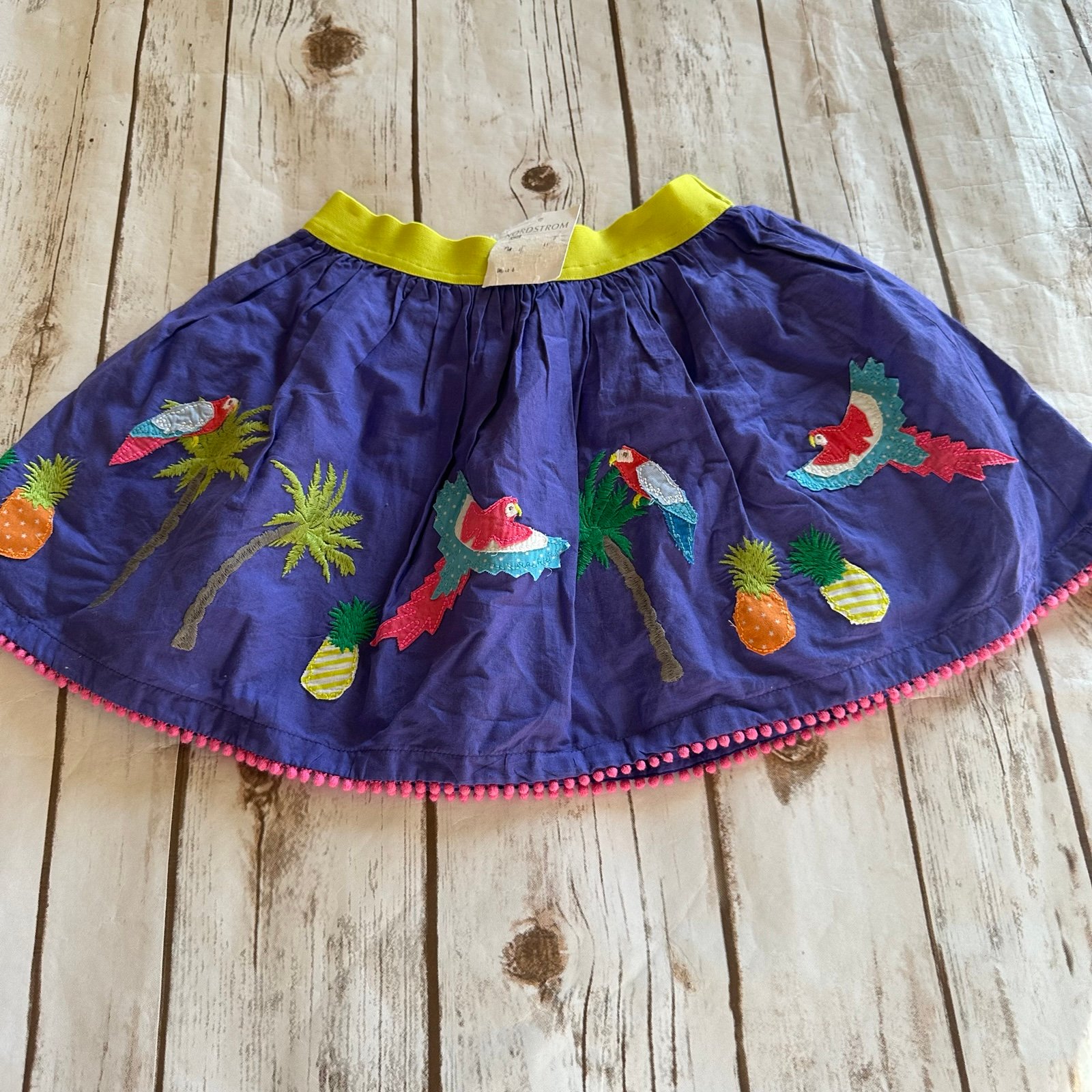 Mini boden parrot skirt nwt 2/3