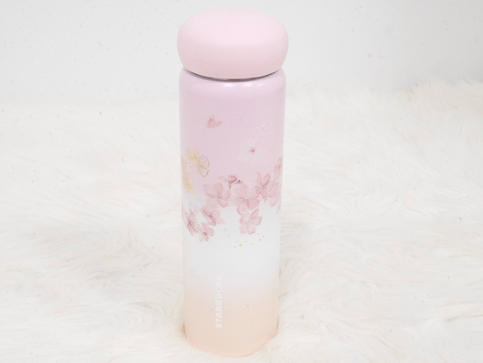 Starbucks Japan SAKURA2025 Stainless Steel Bottle Pale Pink Gradient 355ml