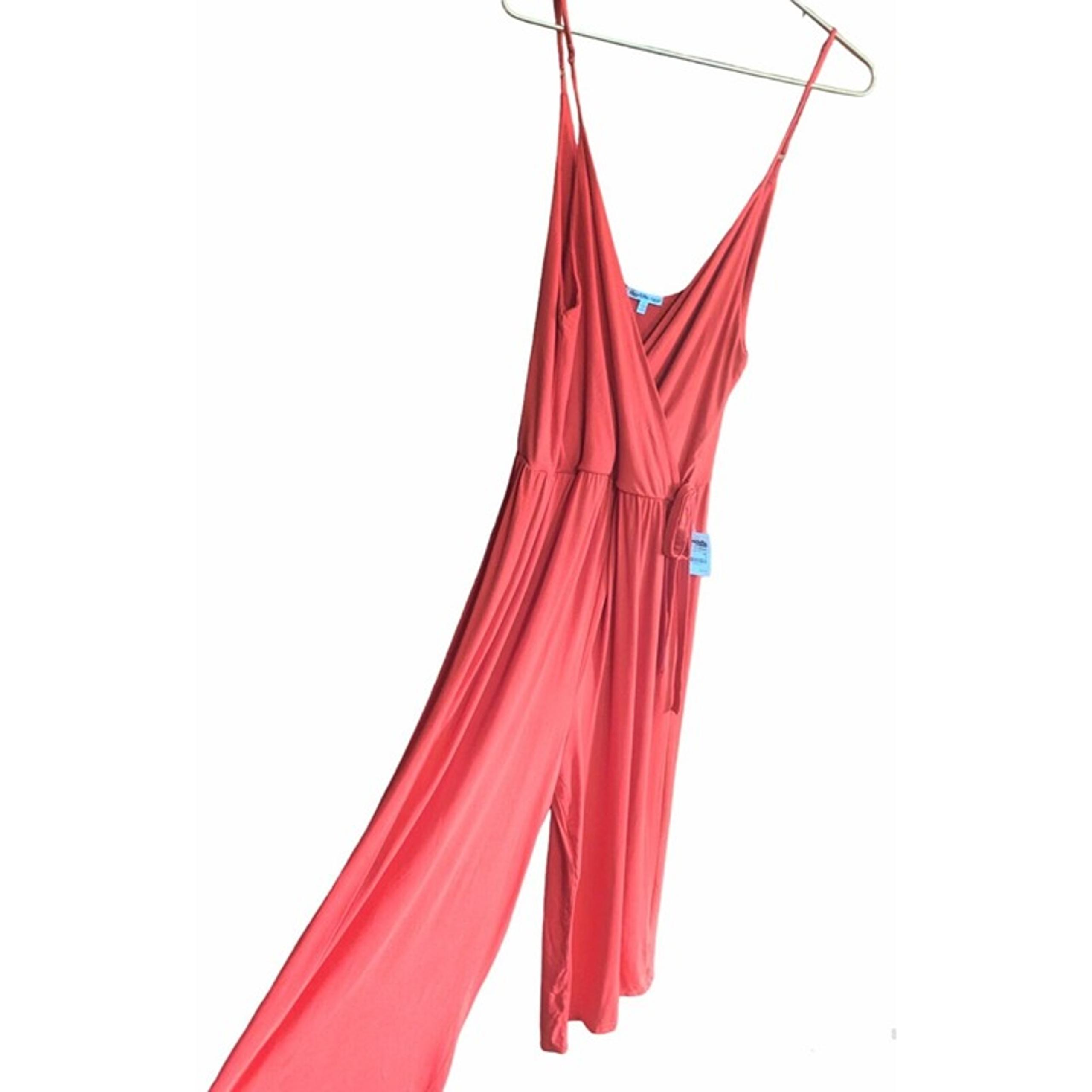 Charlotte Russe Large Womens Jumpsuit  Wide Leg Plunge V-Neck NEW