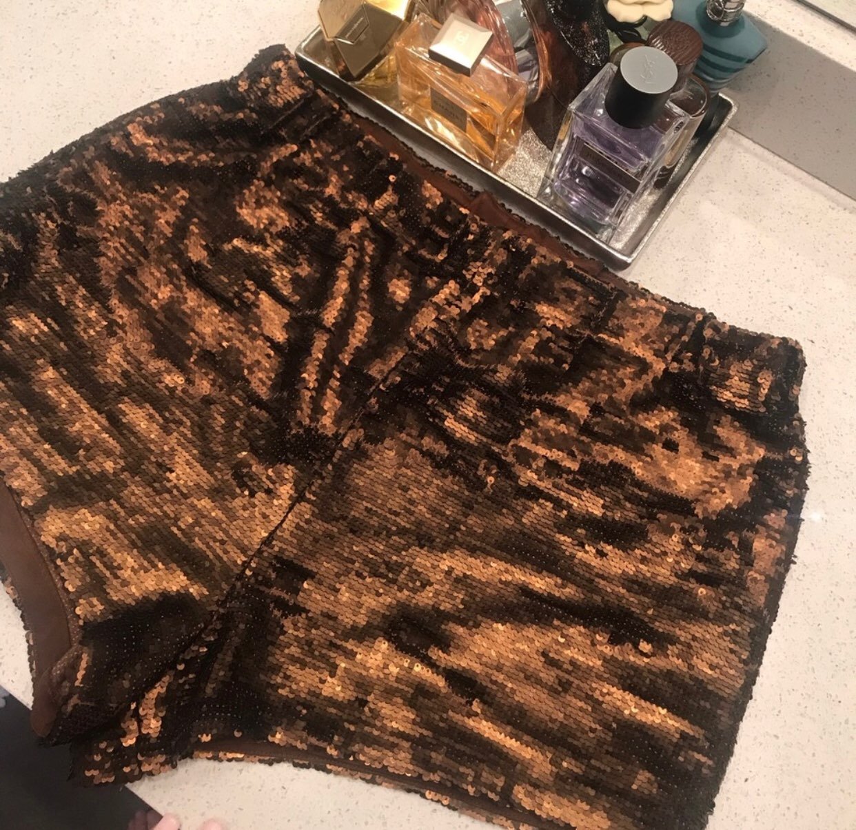 Free People Sequin Shorts Size M