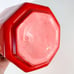 Vintage Pottery Bright Orange Drip Glaze Octagonal Planter Mid Century Modern